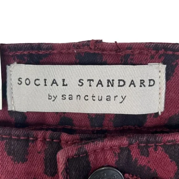 Social Standard Skinny Ankle Jeans Pants Womens Size 8 Red New - Picture 7 of 16
